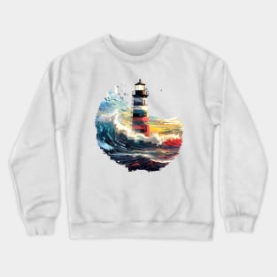 Lighthouse Sea World Ocean Beauty Discovery Travel Crewneck Sweatshirt